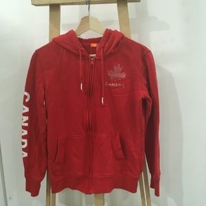 Red Canada Themed Sweater